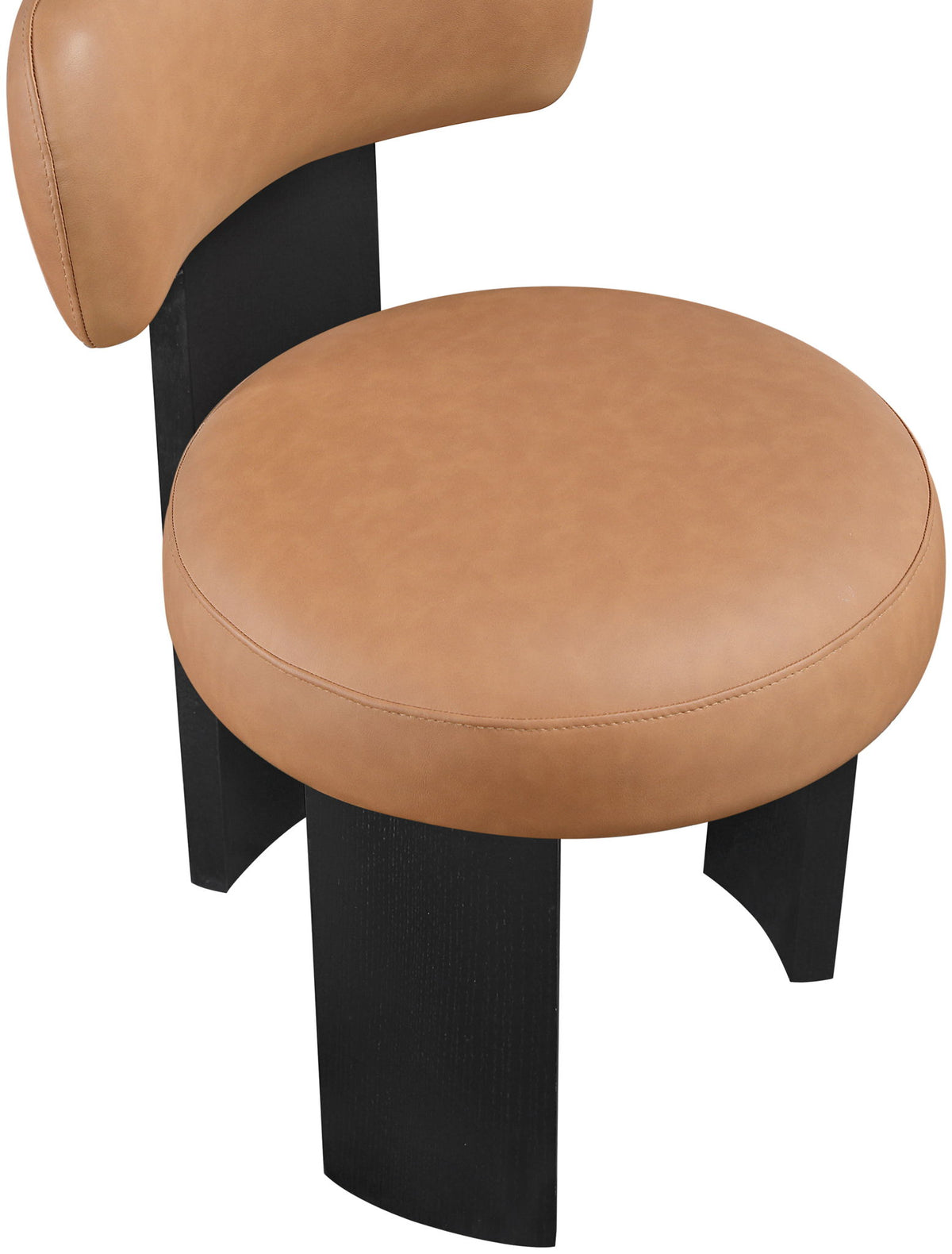 Atelier - Vegan Leather Upholstered Dining Chair (Set of 2) - Black Frame
