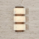 Triple Stack - Sconce - Light Antique Brass / White