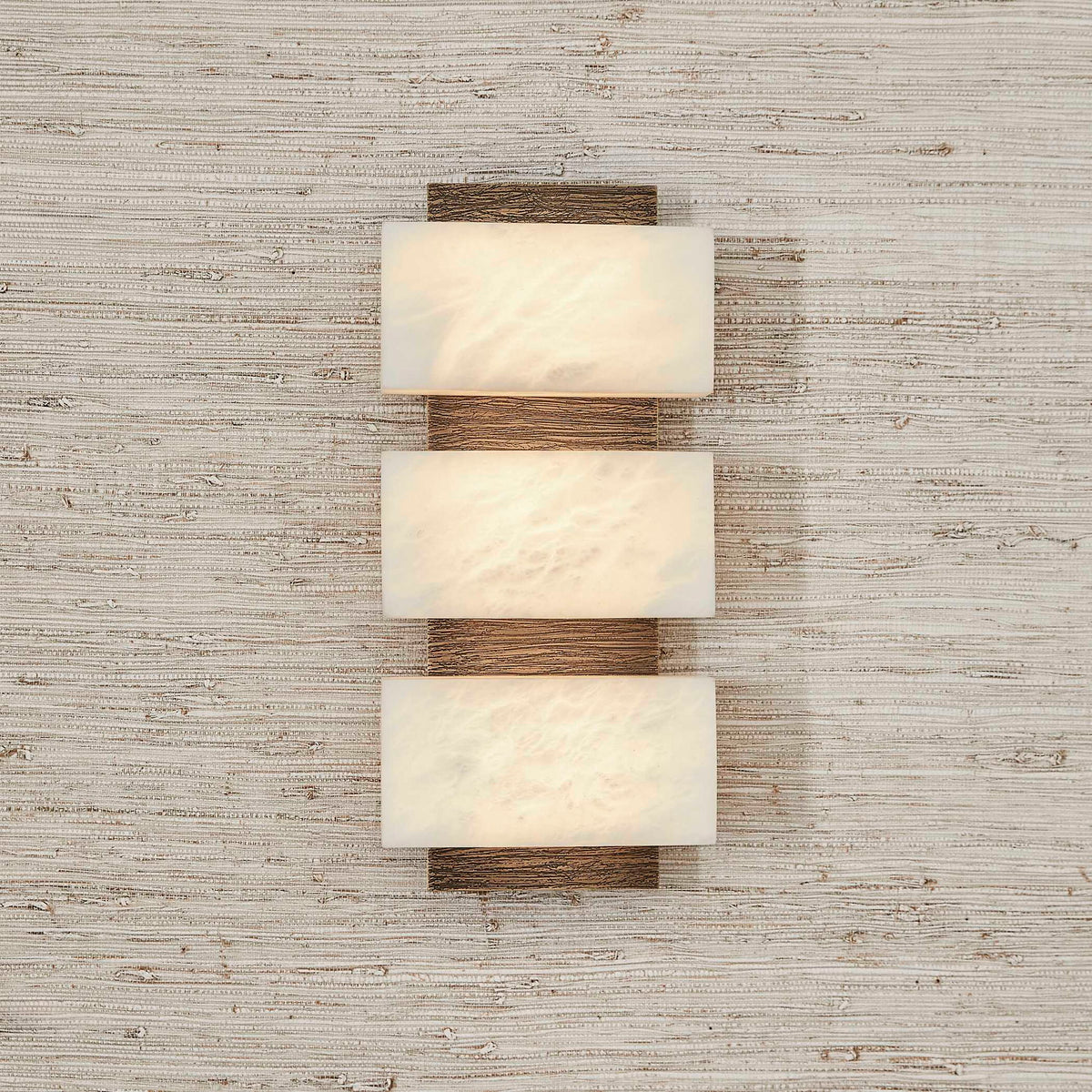 Triple Stack - Sconce - Light Antique Brass / White