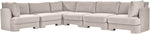 Hammond - Velvet Performance Fabric Upholstered 6 Piece Corner Sectional