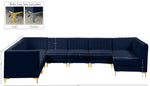 Alina - 8 Piece Velvet Modular Sectional