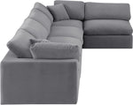 Comfy - 5 Piece Velvet Modular Sectional