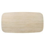 Lark - Dining Table - Travertine / Black
