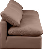 Indulge - Faux Leather 3 Seat Modular Armless Sofa