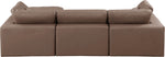Comfy - 4 Piece Faux Leather Modular Sectional With Chaise