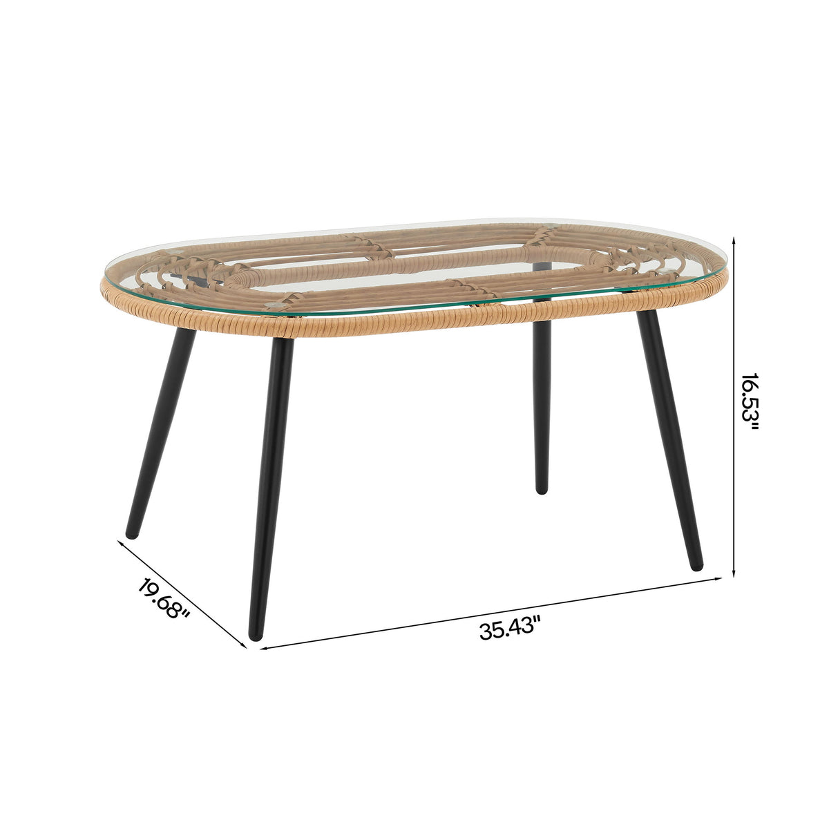 Manhattan Pine - 4-Piece Conversation Set