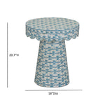 Lady - Capiz Shell Round Side Table - Blue Ribbon