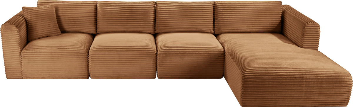Shaggy - Fabric 4 Piece Modular Sectional