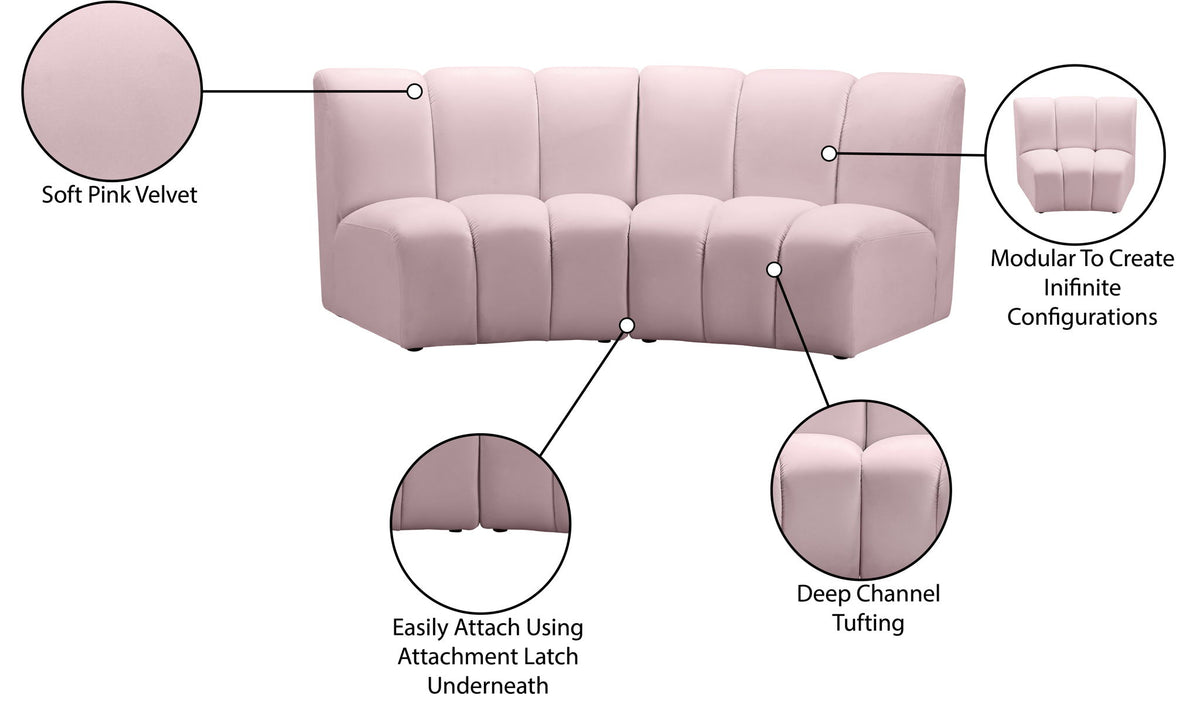 Infinity - 2 Piece Velvet Modular Sectional