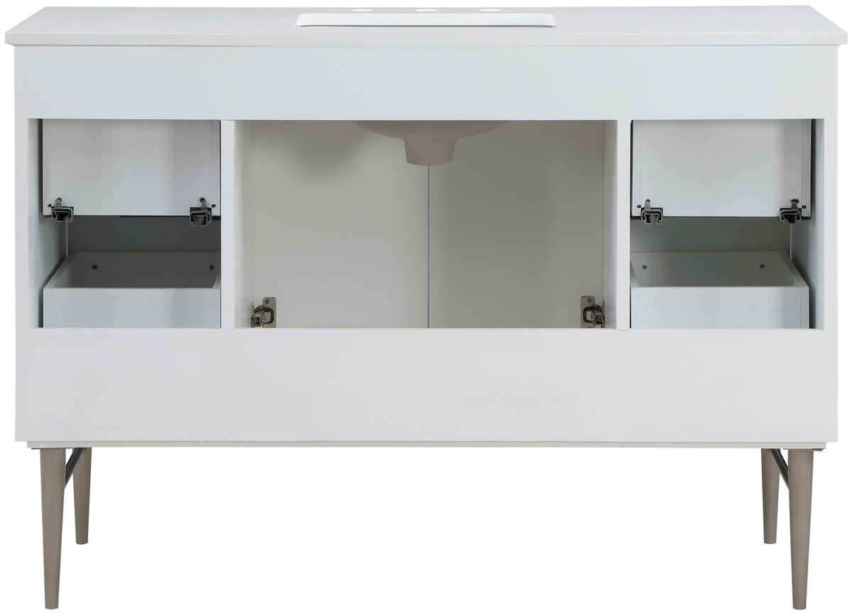 Modernist - Bathroom Vanity With Chrome Legs