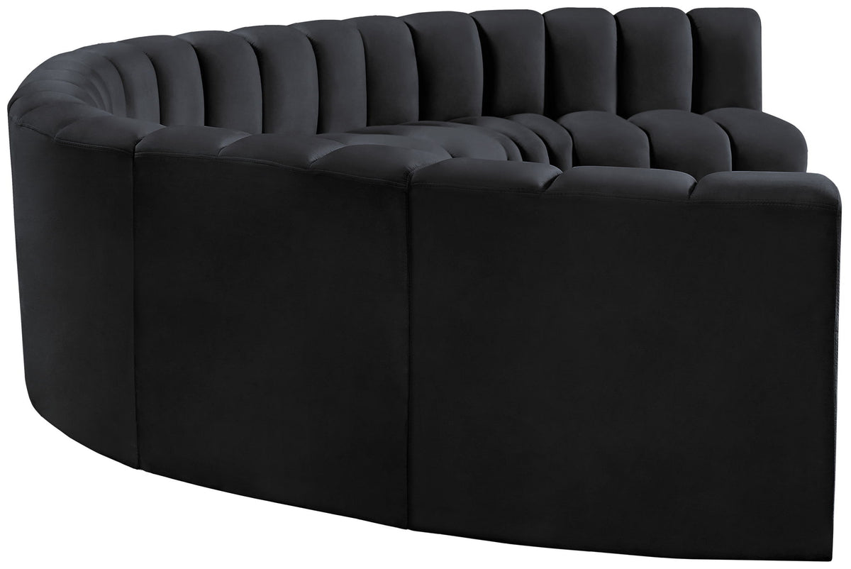 Arc - Velvet 8 Piece U-Shaped Modular Sofa
