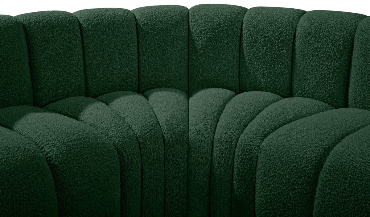 Arc - Boucle Fabric 6 Piece Curved Modular Sofa