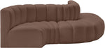 Arc - Faux Leather 5 Piece Modular Sofa