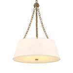 Andalucia - 4 Light Drum Pendant - Gold / White