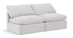 Indulge - Velvet 2 Seat Modular Armless Sofa