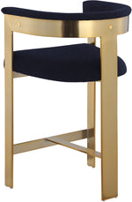 Romeo - Boucle Counter Stool With Gold Base (Set of 2)