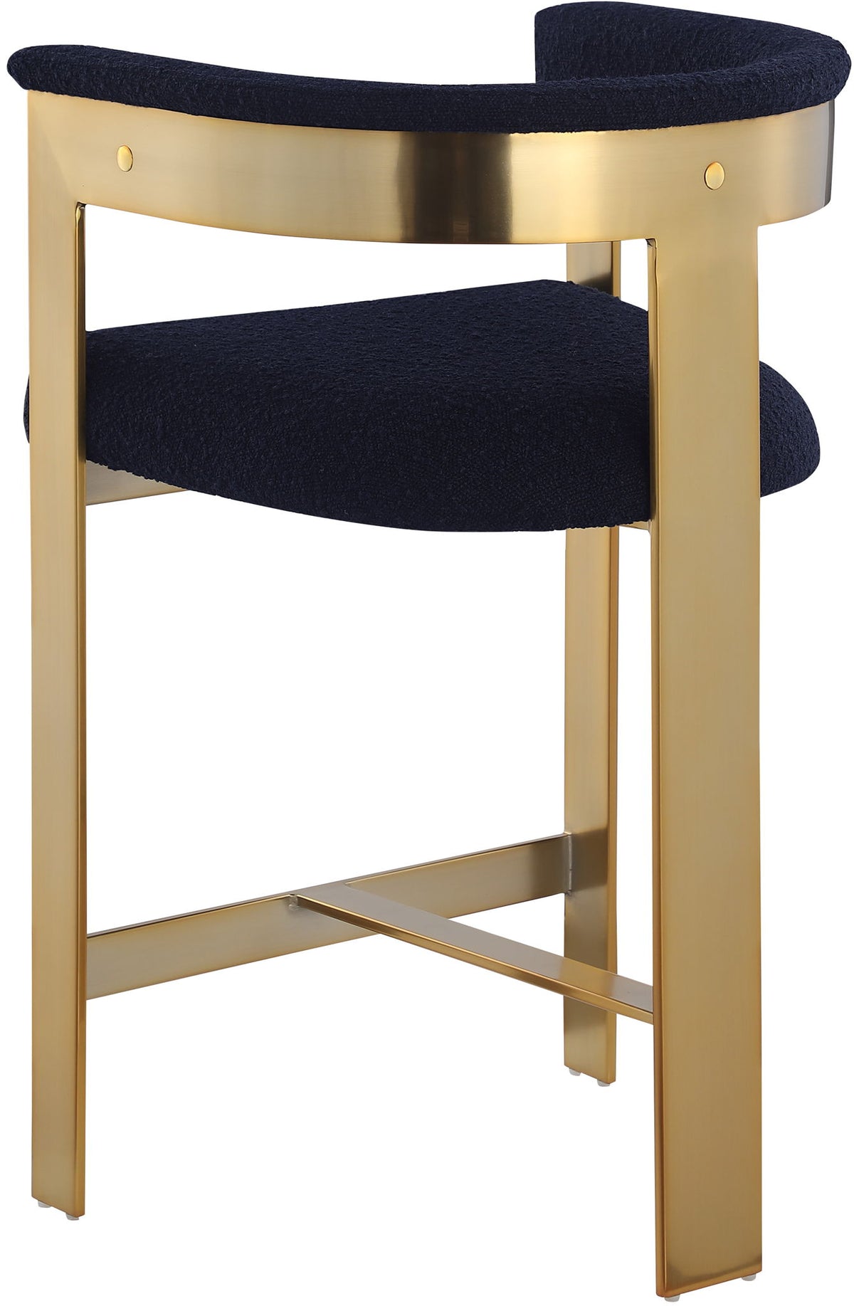 Romeo - Boucle Counter Stool With Gold Base (Set of 2)