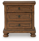 Zackaryn - Two Drawer Night Stand - Warm Brown