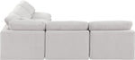 Indulge - Velvet 5 Piece Modular Corner Armless Sectional