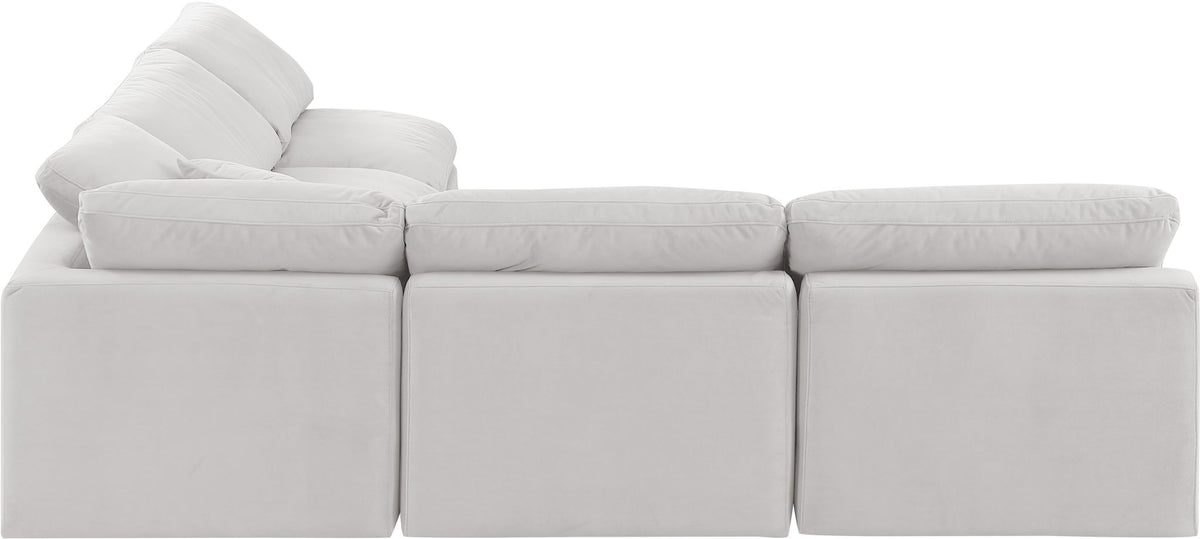 Indulge - Velvet 5 Piece Modular Corner Armless Sectional