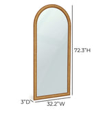 Arch - Raffia Contract-Grade Floor Mirror - Natural