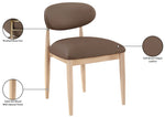Riccio - Faux Leather Dining Side Chair (Set of 2) - Natural Frame