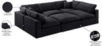 Comfy - 6 Piece Velvet Sectional