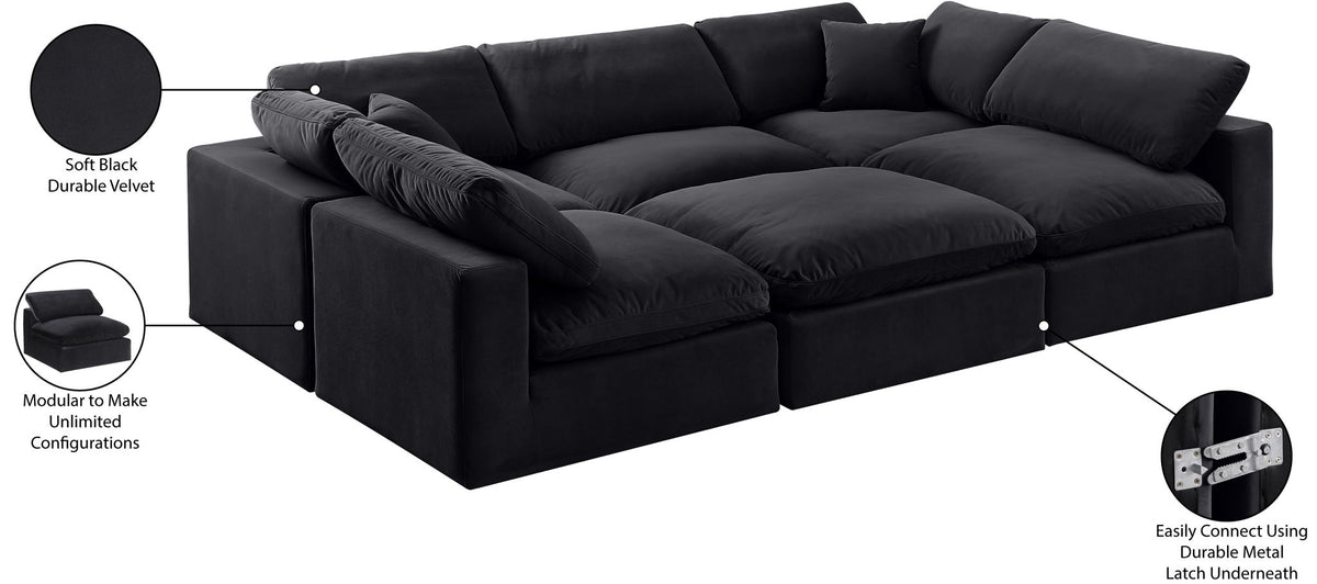 Comfy - 6 Piece Velvet Sectional