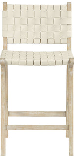 Entwine - Vegan Leather Upholstered Counter Stool - Painted Natural
