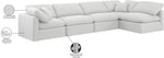 Indulge - Linen 5 Piece Modular Sectional - White