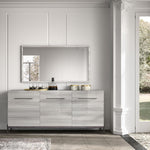 Mia - 3 Door Buffet - White / Gray / Silver