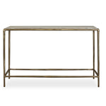 Minerva - Marble Top Console Table - Brass / Gray / White