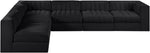 Rummi - Velvet Performance Fabric Upholstered 6 Piece Modular Sectional