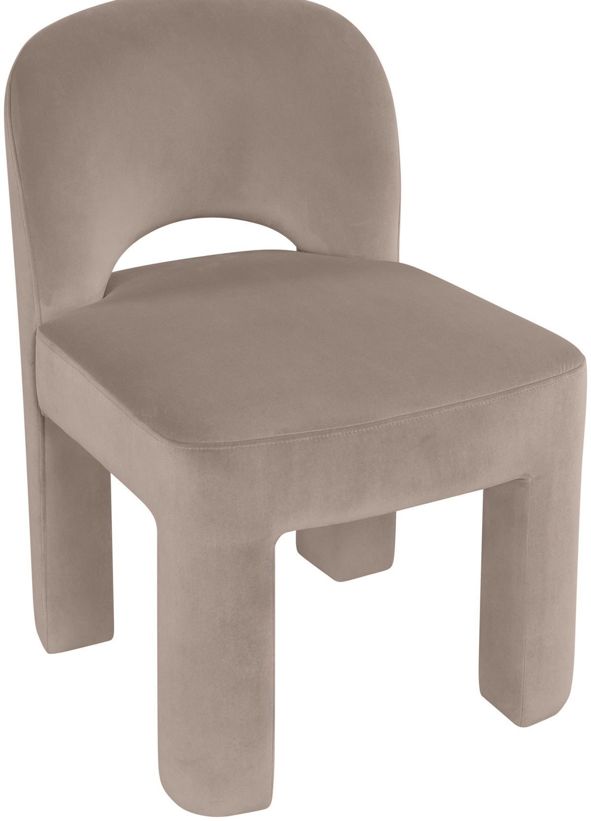 Celine - Velvet Performance Fabric Upholstered Dining Chair (Set of 2) - Taupe
