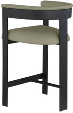 Romeo - Faux Leather Counter Stool With Black Base (Set of 2)