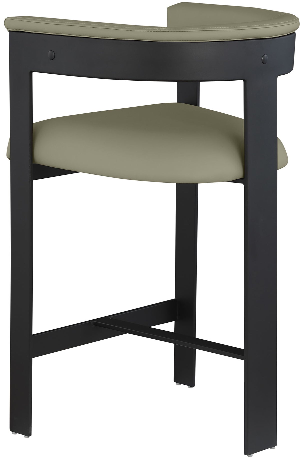Romeo - Faux Leather Counter Stool With Black Base (Set of 2)