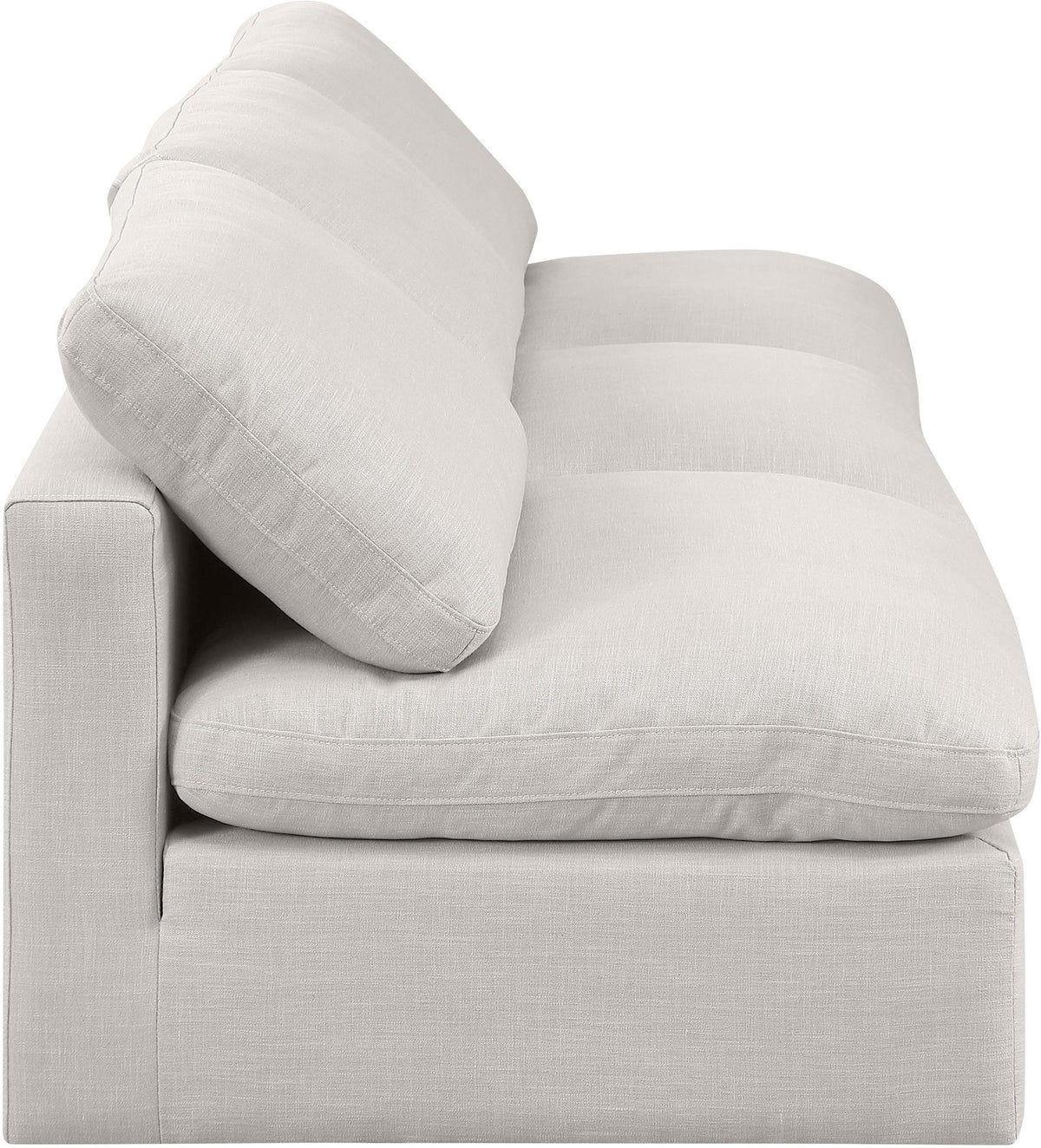 Indulge - Linen 3 Seat Modular Armless Sofa