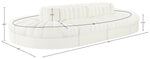 Rummi - Oval Velvet Performance Fabric Upholstered 8 Piece Modular Sectional