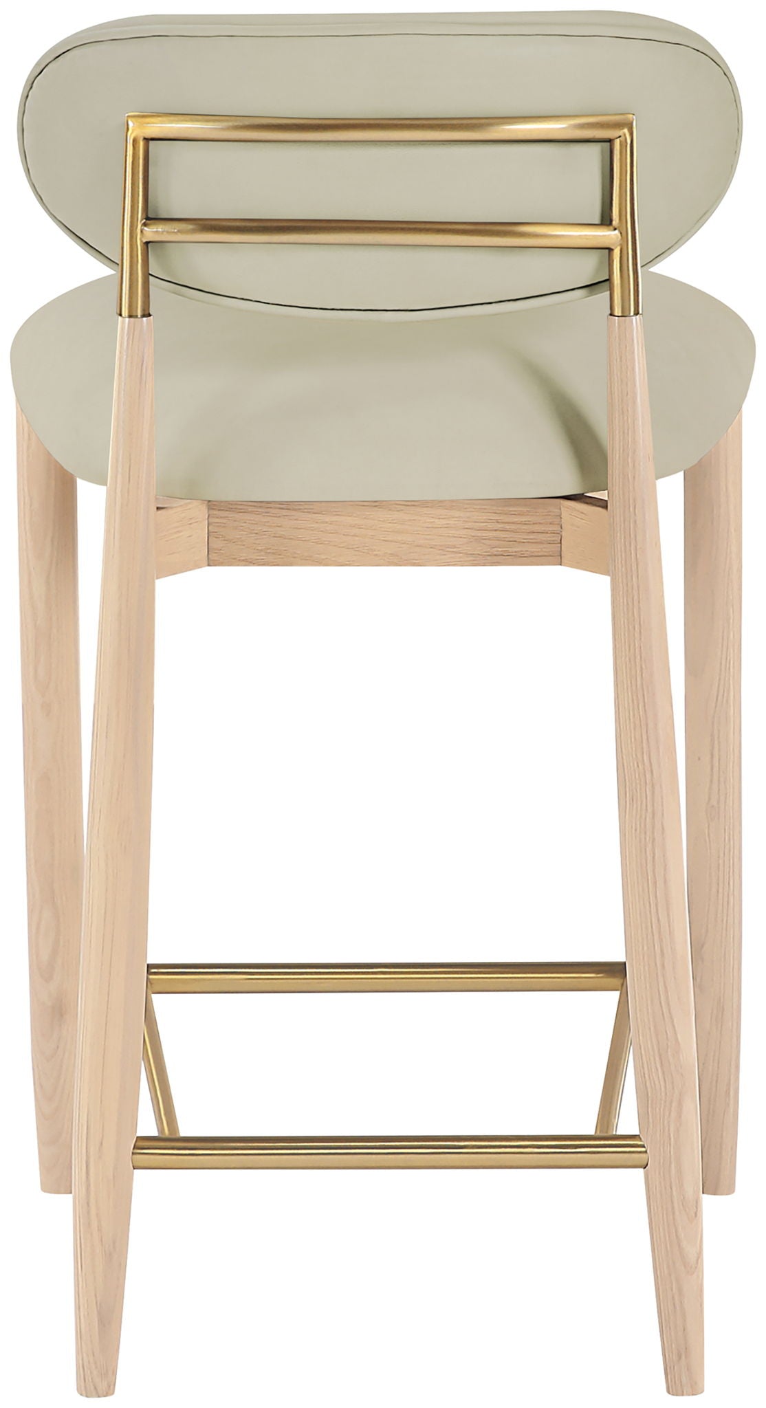 Riccio - Stool - Natural And Gold Frame