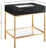 Marmo - Engineered Marble Bathroom Vanity With Gold Base
