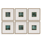 Evening Cumulation - Framed Canvases (Set of 6) - Blue / White