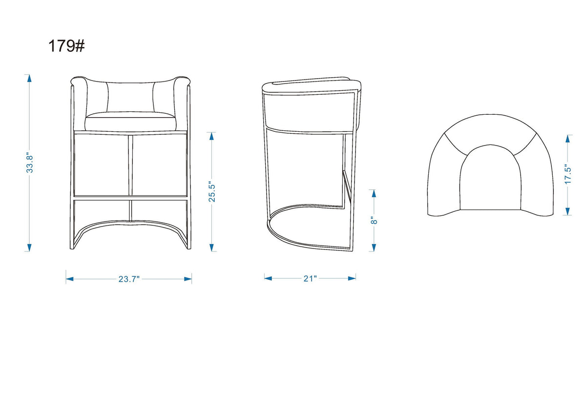 Cosmopolitan - Counter Stool - Gray