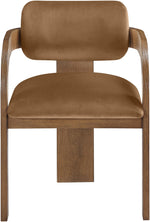 Cedra - Velvet Performance Fabric Upholstered Dining Chair (Set of 2) - Brown Frame