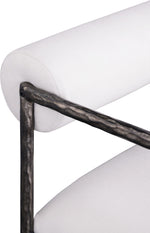 Axis - Linen Textured Cream Fabric Upholstered Counter Stool (Set of 2)
