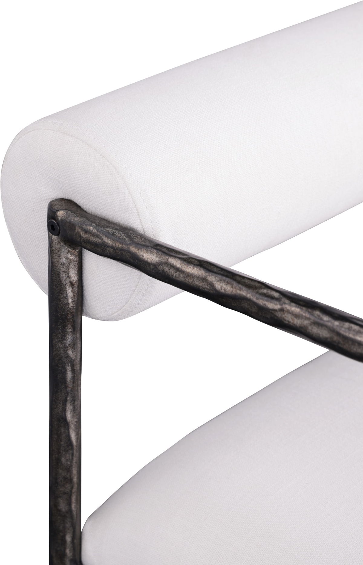 Axis - Linen Textured Cream Fabric Upholstered Counter Stool (Set of 2)