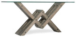 Affinity - Glass Top Accent Console - Gray