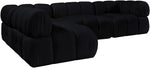Orin - Fabric Velvet 4 Piece Modular Sectional
