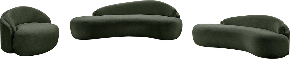 Caspian - Chenille Fabric Upholstered Loveseat