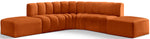 Arc - Velvet 6 Piece Corner Modular Sofa