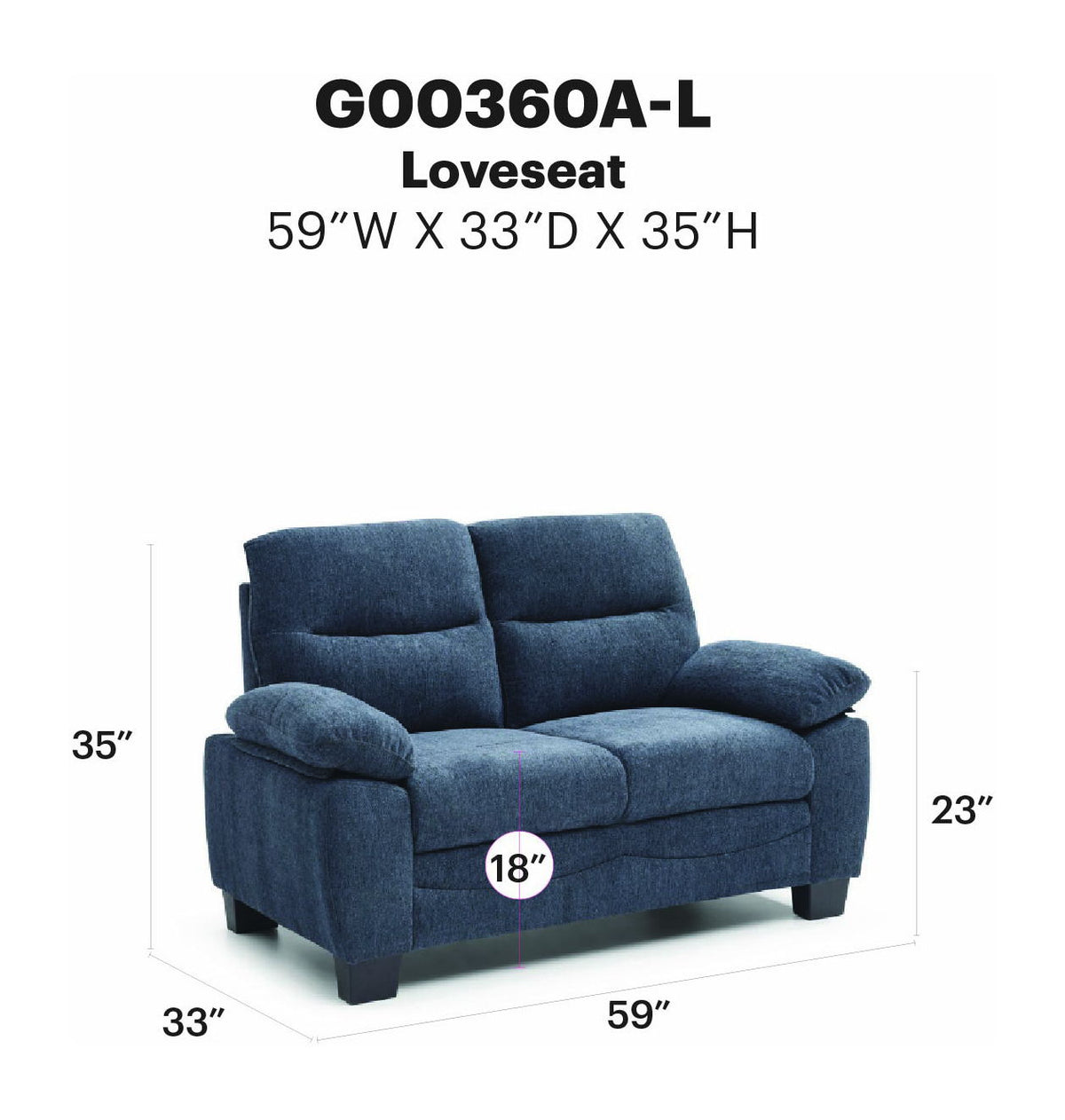 Glory Furniture - Summerton - Loveseat